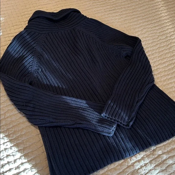 TALBOTS Dark Navy Grandpa Cardigan - Picture 5 of 7